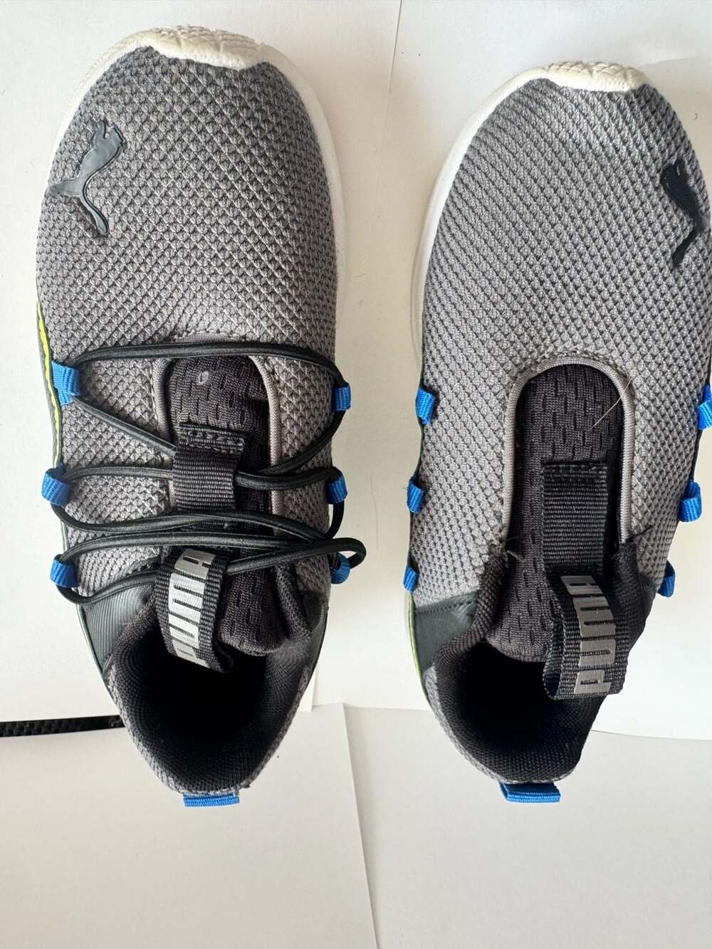 Puma Axelion Future Toddlers Easy On Sneakers Size 11C Gray Blue